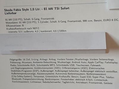 Gebraucht Skoda Fabia Style 110 PS (80 kW) 2020 Blau Kleinwagen