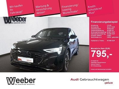 Gebraucht Audi Q8 e-tron S-Line 300 kW (408 PS) 2023 Mythosschwarz metallic SUV