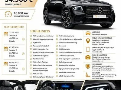 Gebraucht Mercedes GLB200 Night 150 PS (110 kW) 2022 Schwarz SUV
