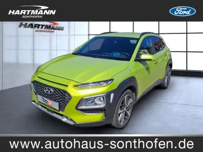 Gebraucht Hyundai Kona Style 177 PS (130 kW) 2019 Acid yellow (metallic) SUV
