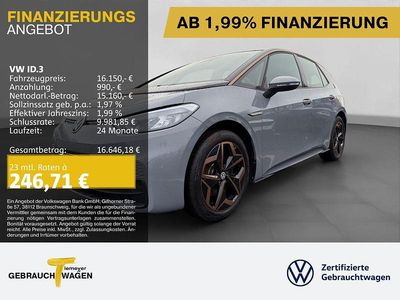 Grau Gebraucht 2021 VW ID.3 Pro Kleinwagen | 16.150 € (Fairer Preis)