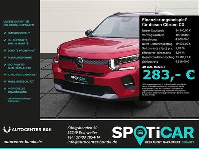 Neu Citroën C3 101 PS (74 kW) 2026 Elixirrot / dach schwarz SUV