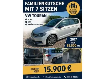Gebraucht VW Touran 110 PS (80 kW) 2017 Silber Van / Kleinbus