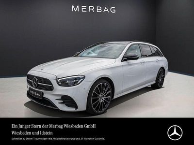 Polarweiß Gebraucht 2022 Mercedes E400 AMG line Kombi | 53.680 €