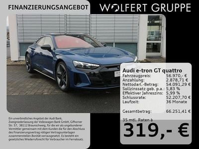 Gebraucht Audi e-tron GT quattro Ambiente 350 kW (476 PS) 2022 Ascariblau metallic Limousine