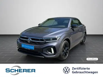 Gebraucht VW T-Roc Cabriolet R-line 150 PS (110 kW) 2022 Rauchgrau metallic schwarz (metallic) Cabrio