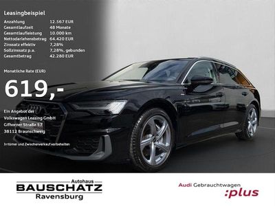 Brillantschwarz Gebraucht 2024 Audi A6 S-Line Kombi | 62.870 €