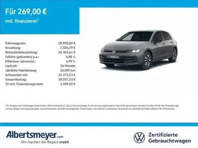 Usata VW Golf VIII Goal 110 CV (80 kW) 2025 Grigio Berlina