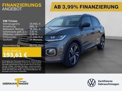 Grau Gebraucht 2021 VW T-Cross R-line SUV | 19.450 € (Guter Preis)