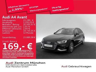 Gebraucht Audi A4 Advanced 150 PS (110 kW) 2022 Mythosschwarz metallic Kombi