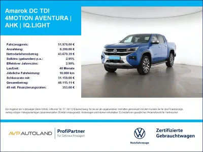 Gebraucht VW Amarok Aventura 241 PS (177 kW) 2024 Mid blue Pickup