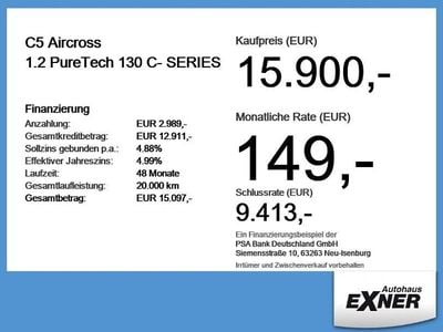 Gebraucht Citroën C5 Aircross PureTech 131 PS (96 kW) 2023 Weiß banquise SUV