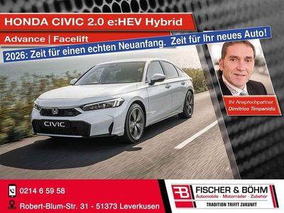 Weiß Gebraucht 2025 Honda Civic Advance Limousine | 37.790 € (Teuer)