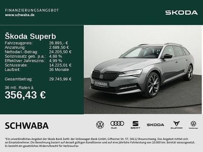 Graphitegrau metallic Gebraucht 2022 Skoda Superb SportLine Kombi | 25.885 € (Guter Preis)