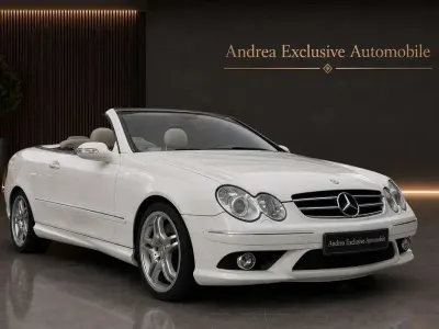 Gebraucht Mercedes CLK500 AMG 387 PS (284 kW) 2008 Calcitweiss  unilack Cabrio