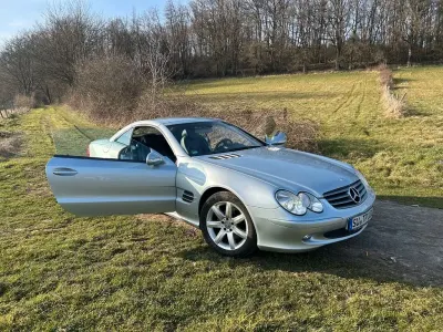 Usado Mercedes SL350 245 HP (180 kW) 2002 Cinzento Cabrios