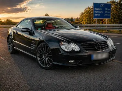 Gebraucht Mercedes SL500 AMG 306 PS (225 kW) 2003 Schwarz Cabrio