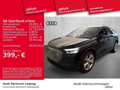 Schwarz Gebraucht 2023 Audi Q4 Sportback e-tron Sport SUV | 36.890 € (Etwas zu teuer)