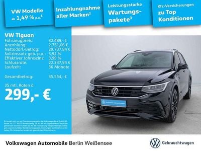 2t deep black perleffekt Gebraucht 2023 VW Tiguan R-line SUV | 32.489 € (Superpreis)