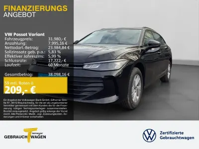 Nowe VW Passat Basis 150 KM (110 kW) 2025 Czarny Kombi