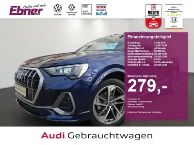 Gebraucht Audi Q3 S-Line 150 PS (110 kW) 2023 Navarrablau metallic SUV