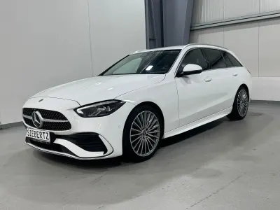 Gebraucht Mercedes C220 AMG line 200 PS (147 kW) 2022 Polarweiss  unilack Kombi
