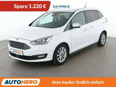 Gebraucht Ford Grand C-Max Titanium 125 PS (91 kW) 2018 Weiß Van / Kleinbus