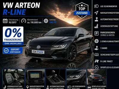 Brugt VW Arteon R-line Plus 190 HK (139 kW) 2017 Sort Hatchback