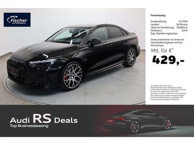 Ny Audi RS3 Sport 400 HK (294 kW) 2026 Sort Sedan