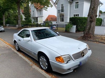 gebraucht Mercedes SL500 EZ 01.07.1990 weiss, Leder blau