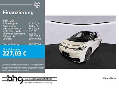 Gebraucht VW ID.3 Pro Performance 150 kW (204 PS) 2023 Blanco nevada/schwarz Kleinwagen