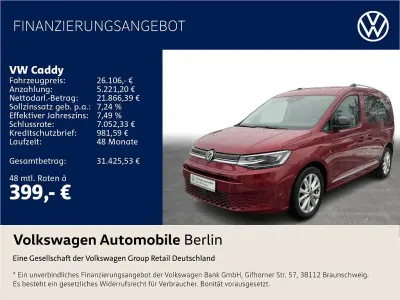 Gebraucht VW Caddy Style 122 PS (89 kW) 2021 Rot Van / Kleinbus