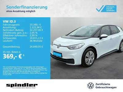 Gebraucht VW ID.3 Pro 106 kW (145 PS) 2022 Gletscherweiß metallic Kleinwagen