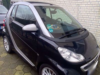 gebraucht Smart ForTwo Cabrio Bj 2012 451 schwarz silber. 71PS