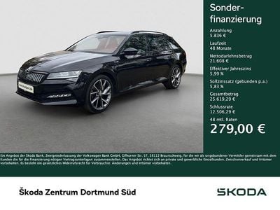 Gebraucht Skoda Superb SportLine 218 PS (160 kW) 2021 Schwarzmagic perleffekt Kombi
