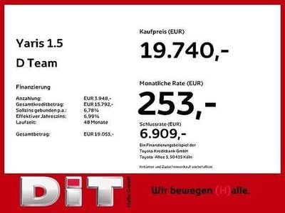 Gebraucht Toyota Yaris Hybrid Basis 116 PS (85 kW) 2022 Karminarot metallic