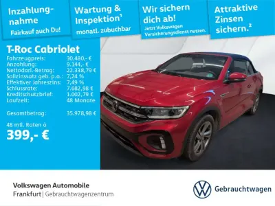 Second-hand VW T-Roc Cabriolet IQ Drive 150 CP (110 kW) 2025 Roșu Cabrio