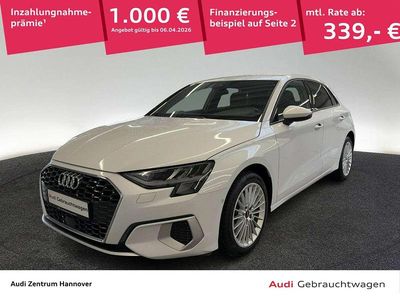Gebraucht Audi A3 Advanced Plus 150 PS (110 kW) 2023 Gletscherweiß metallic Limousine