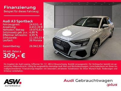 Gletscherweiß metallic Gebraucht 2022 Audi A3 Sportback e-tron S-Line Kleinwagen | 24.630 € (Fairer Preis)