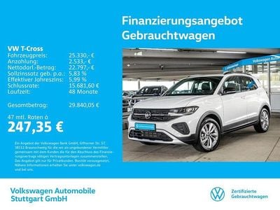 Gebraucht VW T-Cross Life 150 PS (110 kW) 2024 Weiß SUV
