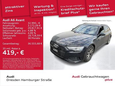 Mythosschwarz metallic Gebraucht 2022 Audi A6 Sport Kombi | 32.990 € (Fairer Preis)