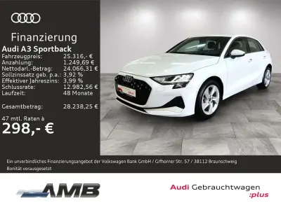 Używany Audi A3 Advanced Plus 116 KM (85 kW) 2025 Biały Sedan/Limuzyna