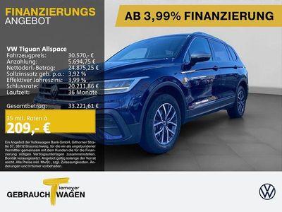 Gebraucht VW Tiguan Allspace 150 PS (110 kW) 2022 Blau SUV