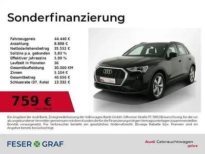 Mythosschwarz metallic Gebraucht 2025 Audi Q3 Comfort SUV | 42.440 € (Teuer)