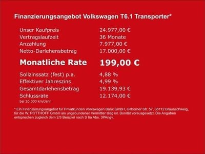 gebraucht VW Transporter T6.1 Kombi 2.0 TDI FWD KAMERA KLIMA