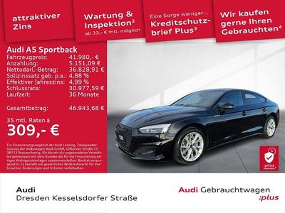 Schwarz Gebraucht 2022 Audi A5 Sportback Advanced Plus Kleinwagen | 41.980 € (Etwas zu teuer)