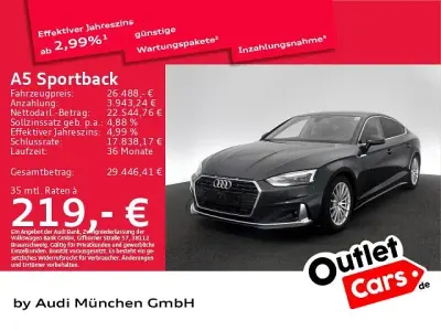 Second-hand Audi A5 Sportback Advanced 163 CP (119 kW) 2022 Gri Hatchback