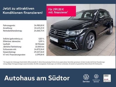 Gebraucht VW Tiguan R-line 200 PS (147 kW) 2021 Schwarz SUV