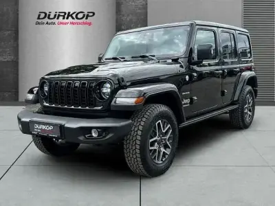 Gebraucht Jeep Wrangler Unlimited Sahara 272 PS (200 kW) 2025 Black clear coat SUV