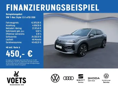 Neu VW T-Roc Style 150 PS (110 kW) 2026 Grau SUV